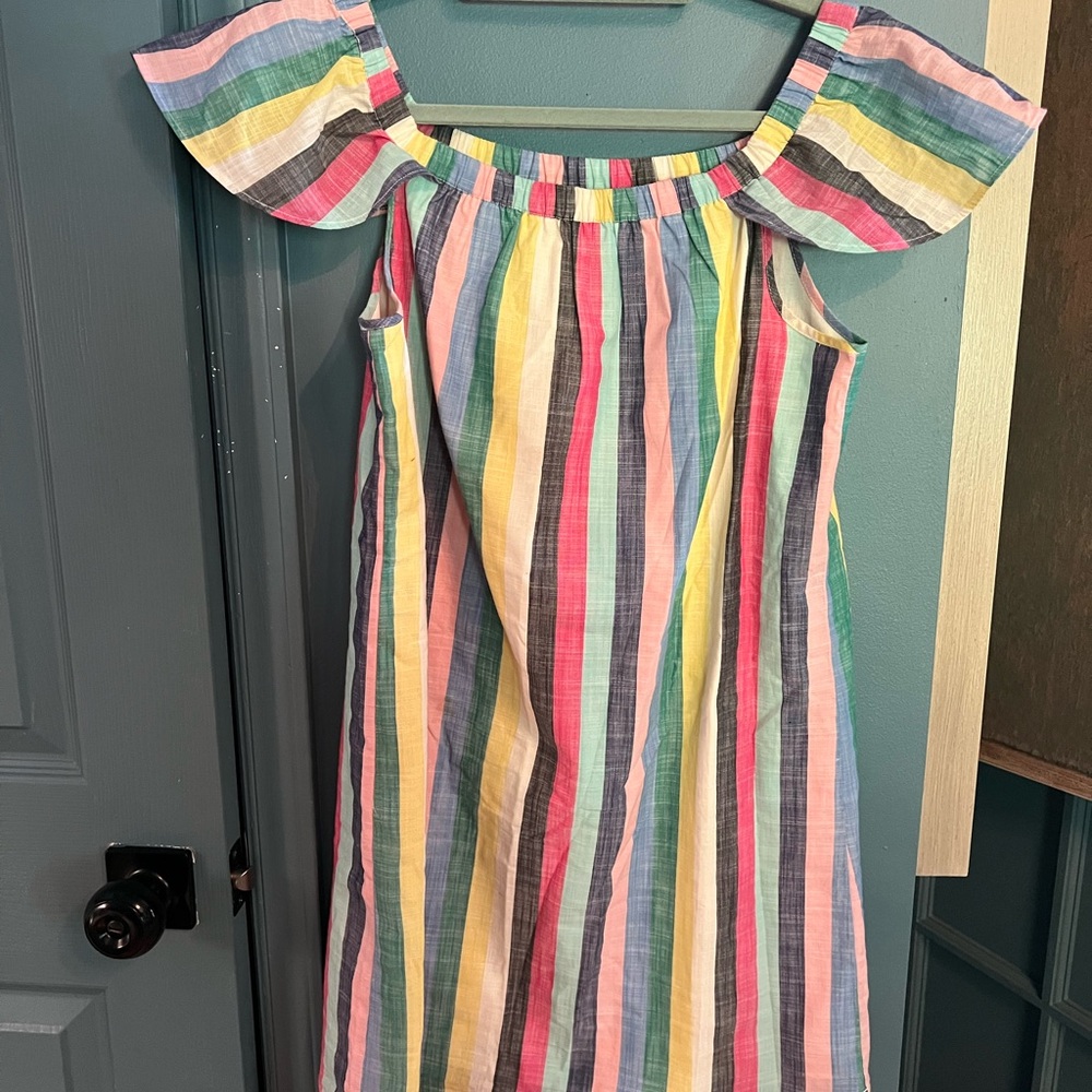 J. Crew Colorful Ruffled Off-the-Shoulder Sundress - Picture 3 of 5